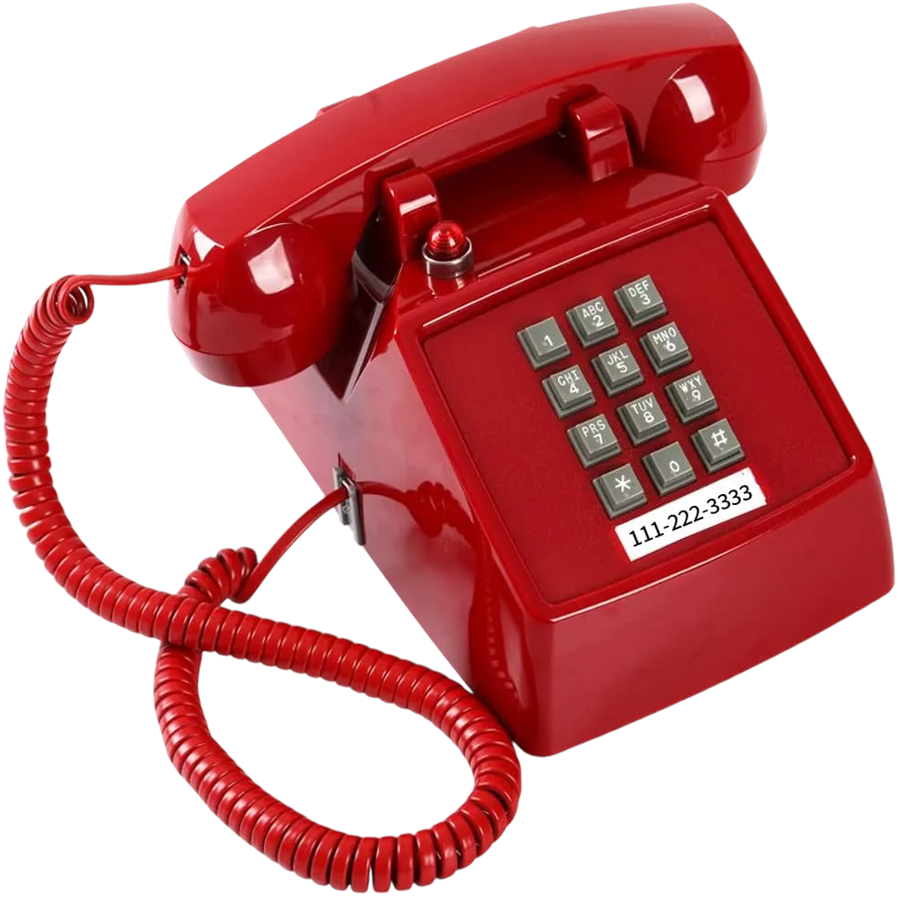 Traditional Red Landline Phone